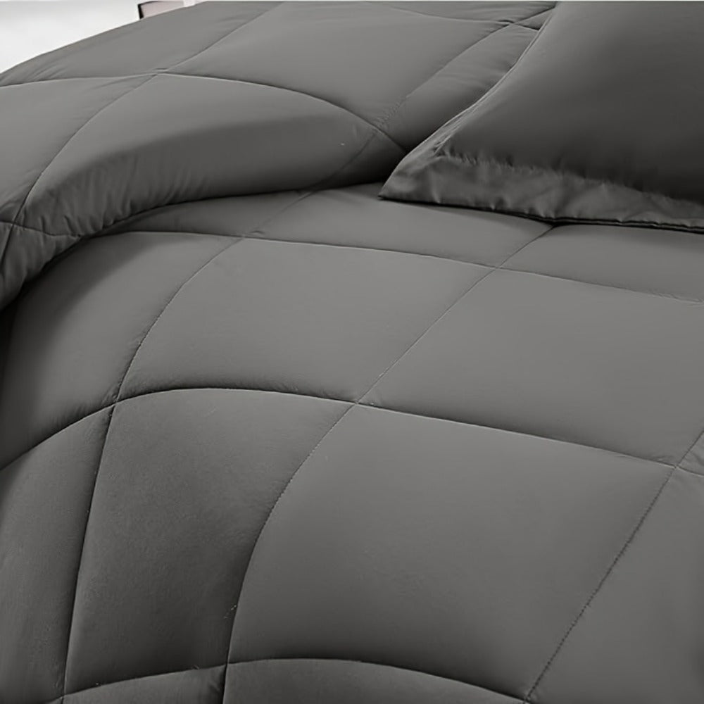 Comforter Set 7-Piece Bed in a Bag Queen King Full Soft Microfiber Down Alternative Comforter Fitted Sheet Flat Sheet Pillow Shams