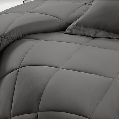 Comforter Set 7-Piece Bed in a Bag Queen King Full Soft Microfiber Down Alternative Comforter Fitted Sheet Flat Sheet Pillow Shams