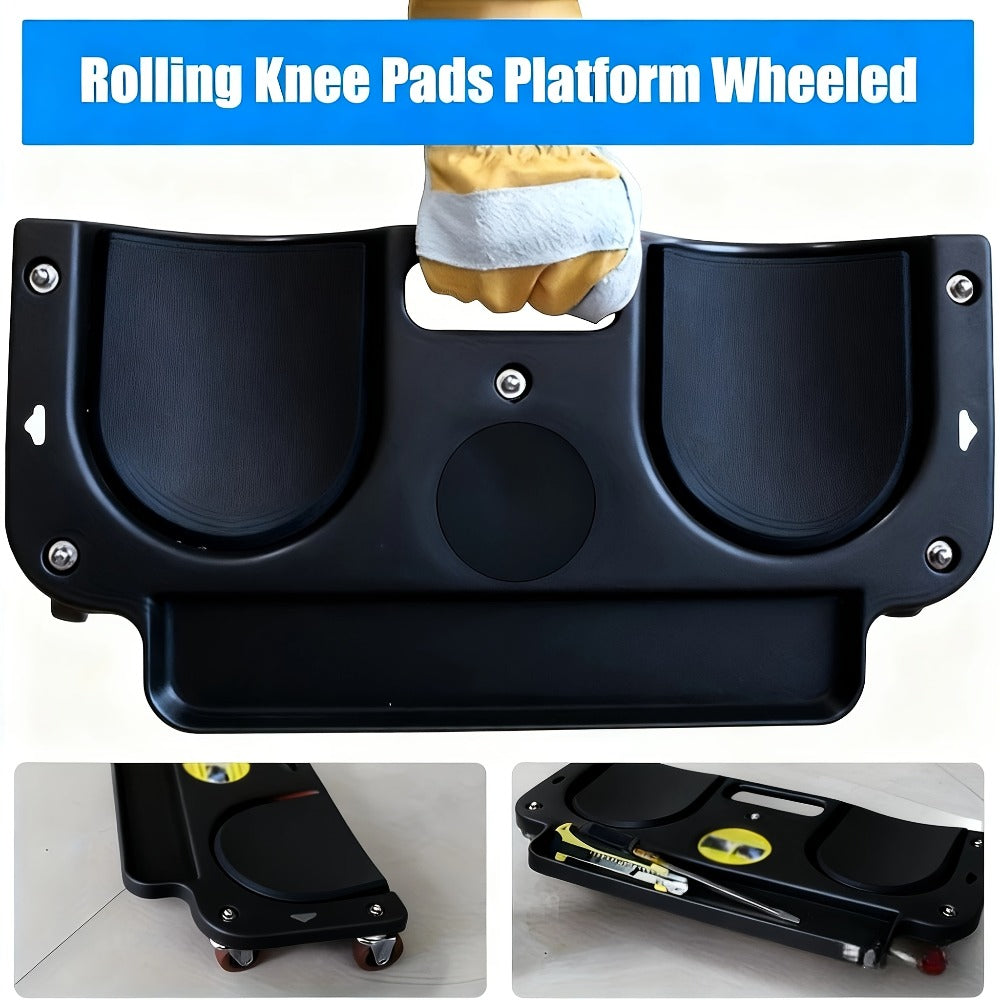 Rolling Knee Pad with Wheels & Built-In Tool Tray – Cushioned Kneeling Platform for Mechanics, Carpenters & Flooring Work