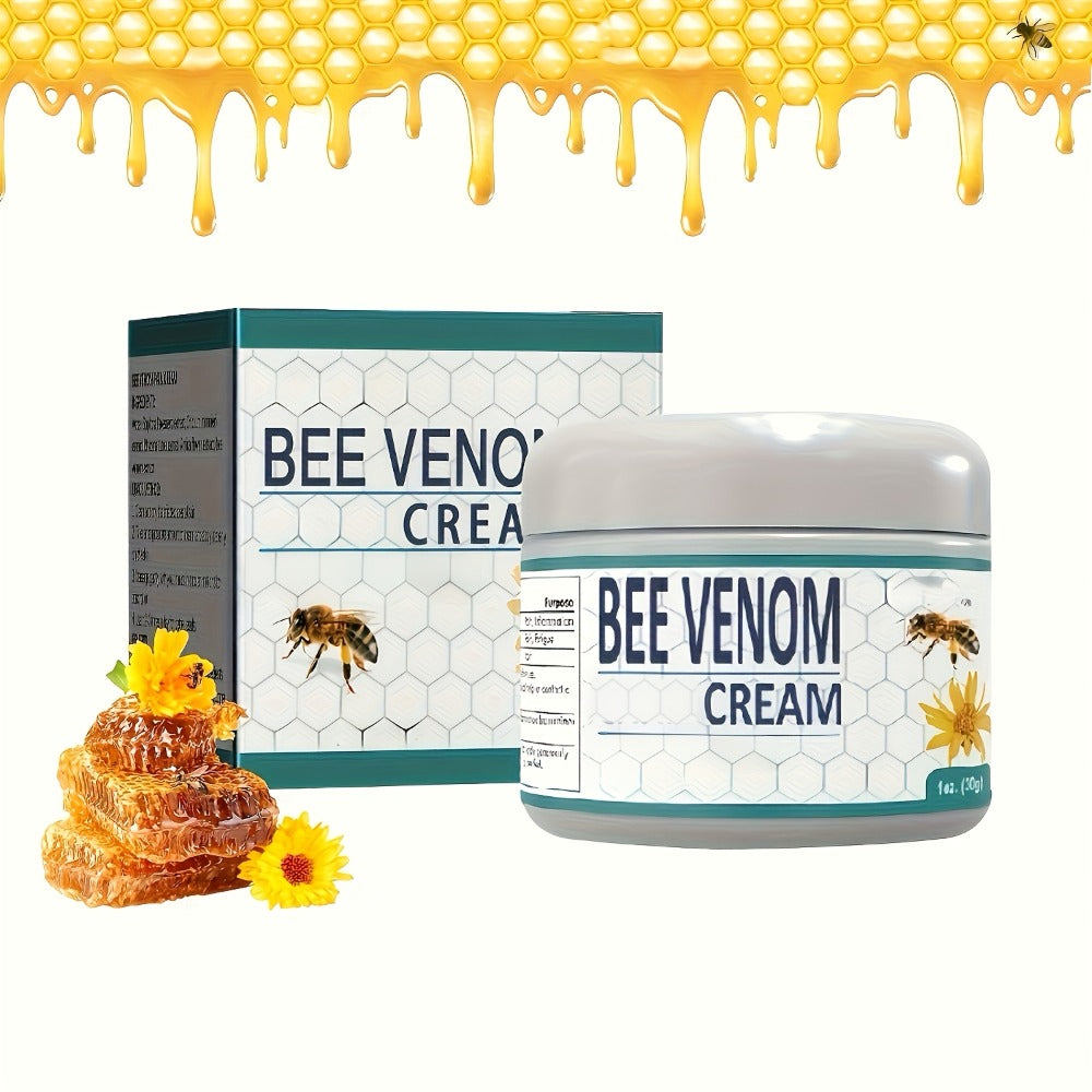 Bee Venom Joint & Muscle Cream for Hands Feet Knees Lumbar Support – Hydrating Glycerin Paraffin Wax Fragrance-Free Soothing Relief Cream