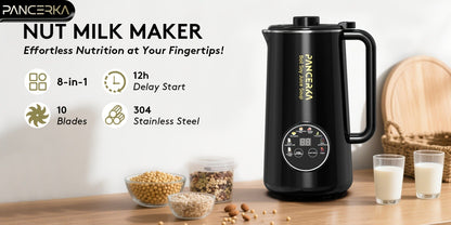 Soy Milk Maker Automatic Nut Milk Machine 27oz – One-Touch Operation, Multi-Functional for Almond, Oat, Soy
