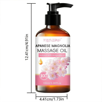 Cherry Blossom Couples Massage Oil with Glycerin 100ml – Nourishing Hydrating Aromatherapy Body Oil Natural Relaxing Floral Scent All Skin