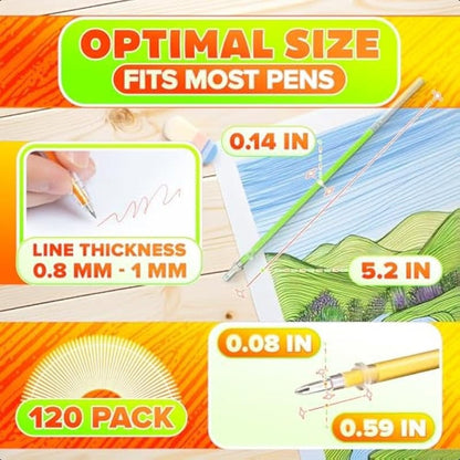 100-Pack Gel Pens Set Mixed Colors – Glitter, Metallic, Fluorescent & Colored Ink Pens for Drawing, Writing & Art Projects | Ages 14+