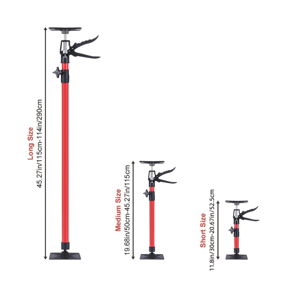 Telescopic Support Rod Adjustable 11.8-114in Anti-Slip Third Hand Support System 2pcs Drywall for Entryways, Bedrooms and Living Spaces