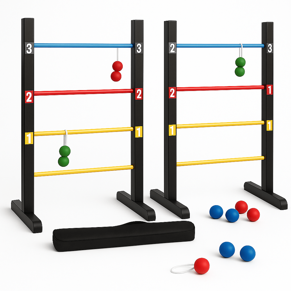 Outdoor Lawn Toss Game Set – Washer Toss & Ladder Toss for Backyard Party, Portable Yard Games for Adults Kids Family