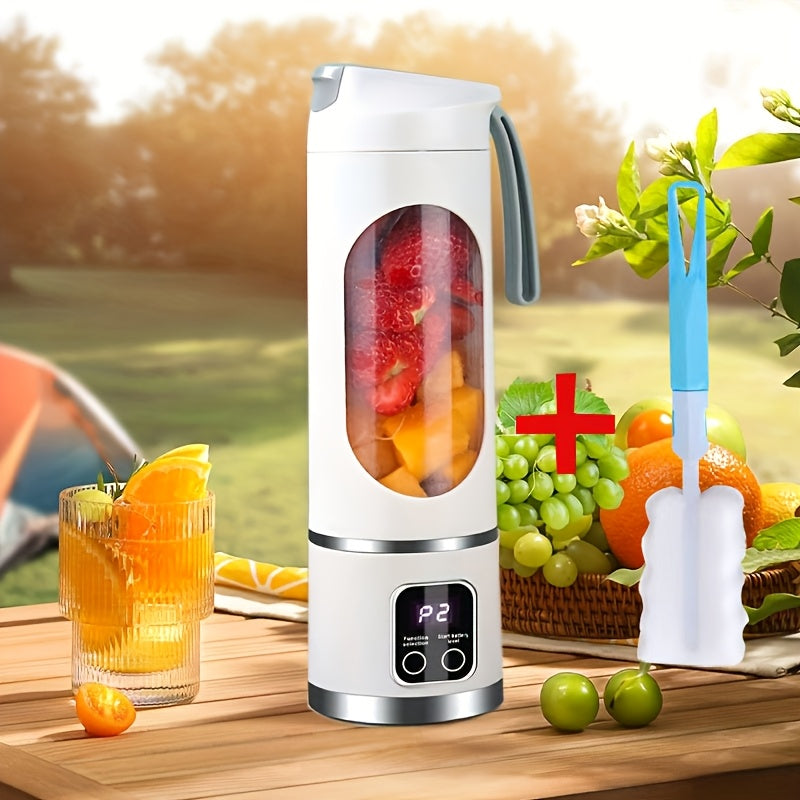 Portable Juicer USB Rechargeable with LED Display - Handheld Personal Blender for Smoothies, Juice & Ice Crush