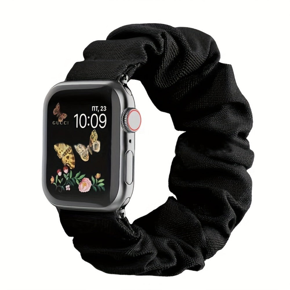 Nylon Elastic Apple Watch Band Women 4-Pack Adjustable Loop Aluminum Butterfly Clasp Strap for an Everyday Personal Care Routine