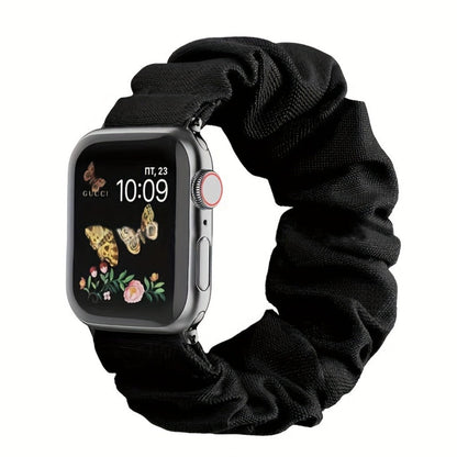 Nylon Elastic Apple Watch Band Women 4-Pack Adjustable Loop Aluminum Butterfly Clasp Strap for an Everyday Personal Care Routine