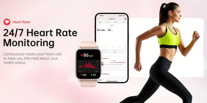 Smartwatch with Built-in Alexa FAWEIO 1.8" HD Touch Screen, Bluetooth Calling, 100+ Sport Modes, Fitness Tracker Heart Rate Sleep