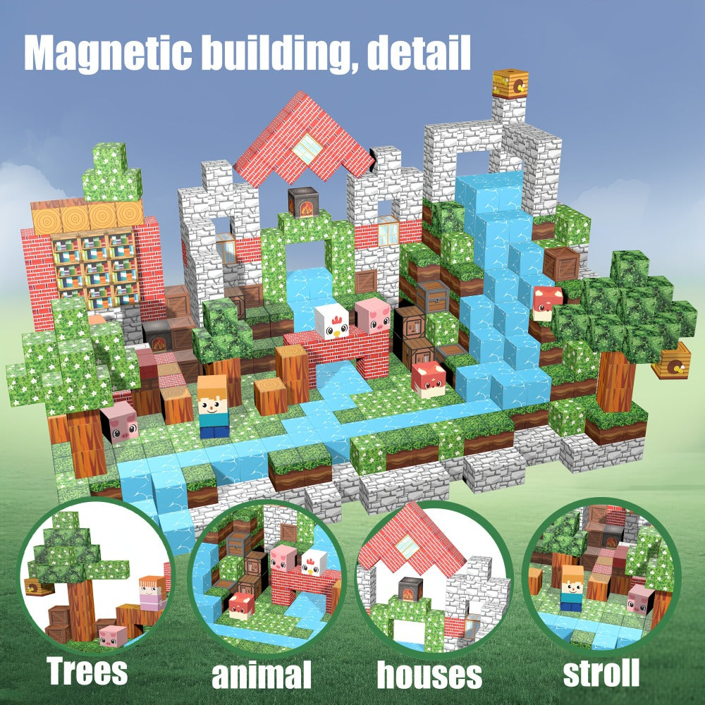 Magnetic Blocks STEM Building Toys for Kids 48/54/64/100/102/108pcs, Sensory Magnetic Tiles Set for Boys Girls Ages 3 4 5 6 7 8 9 10