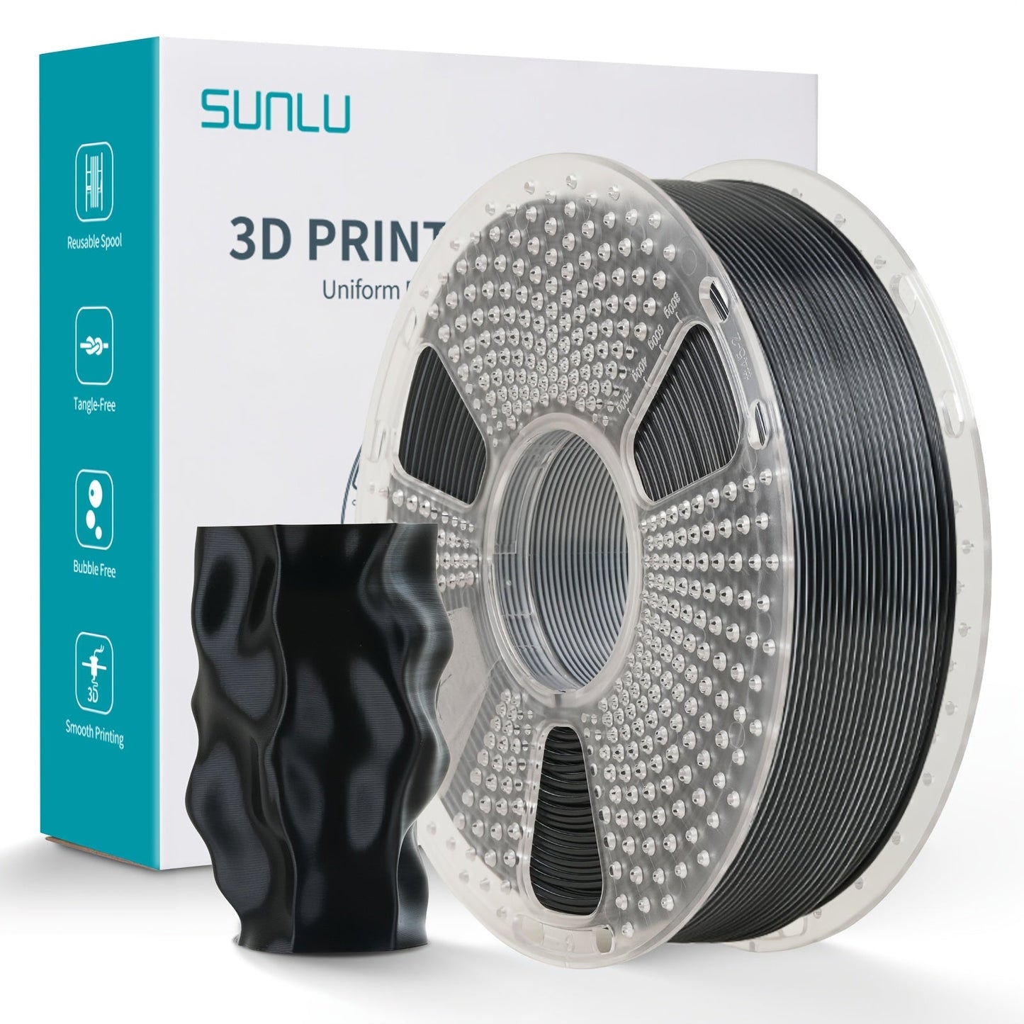 3D Printer Filament SUNLU Dual-Color Silk PLA+ 1.75mm 1kg Spool with Ten Glossy Two-Tone Options