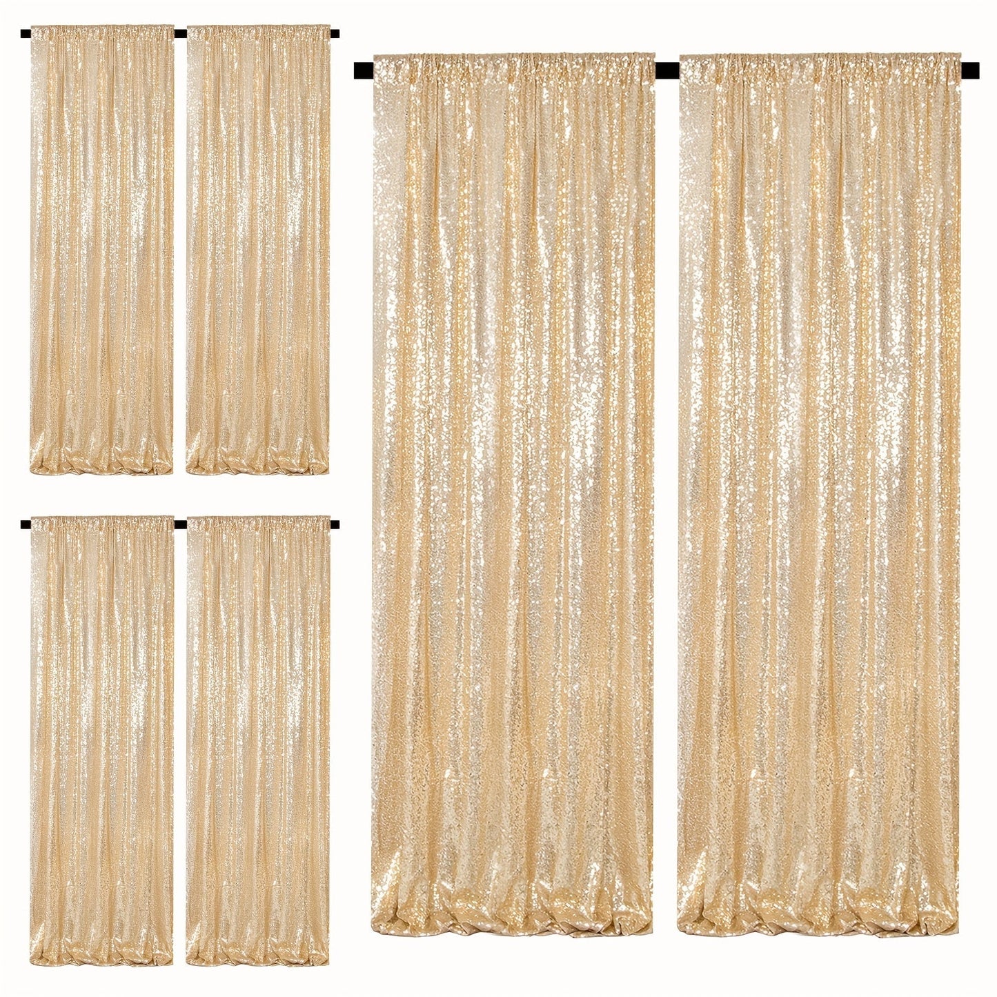 Sequin Backdrop Curtains 2FTx8FT Glitter Photography Background Panels for Party Wedding Birthday for an Everyday Personal Care Routine