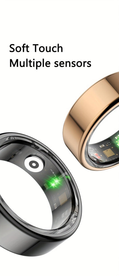 R18 Smart Ring Activity Tracker with 20+ Workout Modes – Sleep & Stress Monitor, Heart Rate, iPhone & Android Compatible, USB Charging