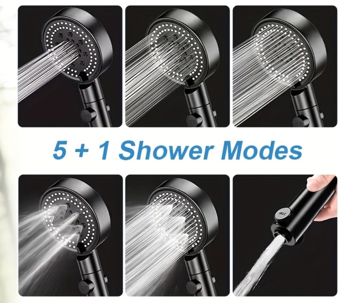 Portable Camping Shower – 6000mAh Battery, 120-Min Runtime, 6 Spray Modes, Smart Display, for Camping, Car Washing, Pet Cleaning