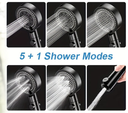 Portable Camping Shower – 6000mAh Battery, 120-Min Runtime, 6 Spray Modes, Smart Display, for Camping, Car Washing, Pet Cleaning