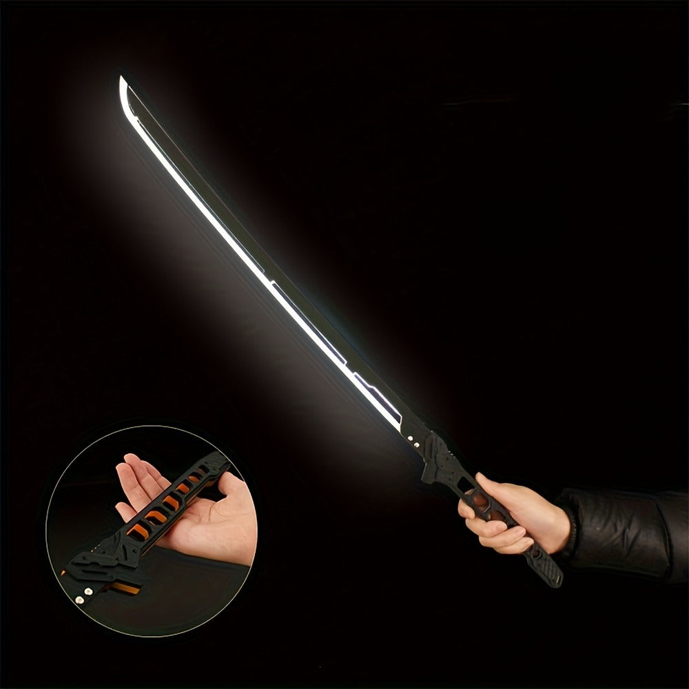 LED Cyberpunk Katana Prop 80cm Acrylic Luminous with the Listed Color, Size or Set Options for Everyday Use