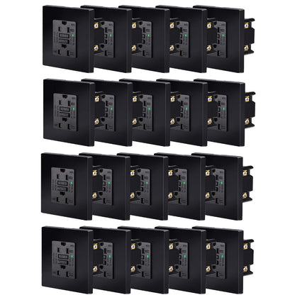 GFCI Outlet 20 Amp Tamper Resistant WR Weather Resistant with Wall Plate ETL Listed for Home Cooking, Dining and Outdoor Meals