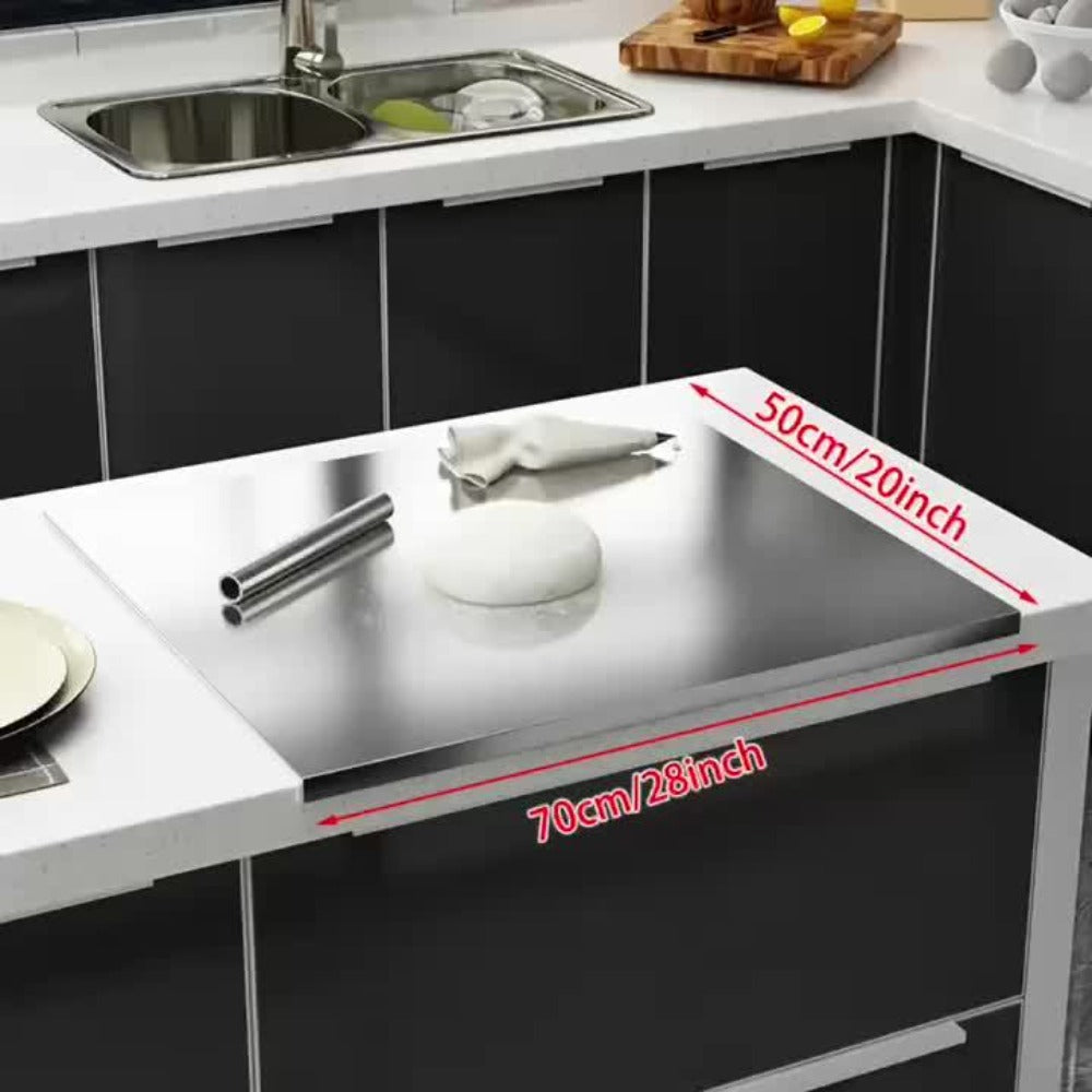 Chopping Board, Stainless Steel Cutting Board Extra Large, Heavy Duty Kitchen Chopping Board for Meat Vegetables Dough