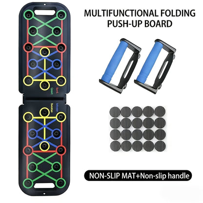 Push Up Board Multifunctional Color-Coded Chest Workout System, Adjustable Home Gym Equipment for Chest, Shoulders