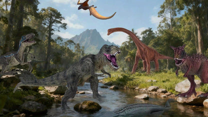 Jumbo Dinosaur Toys Set of 6, Realistic Large Dinosaur Figures for Kids, Dino World Playset for Boys & Girls Ages 3+