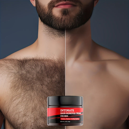 Hair Removal Cream for Men 50g Black Jar with One Two or Three Pack Options for Chest and Back Grooming