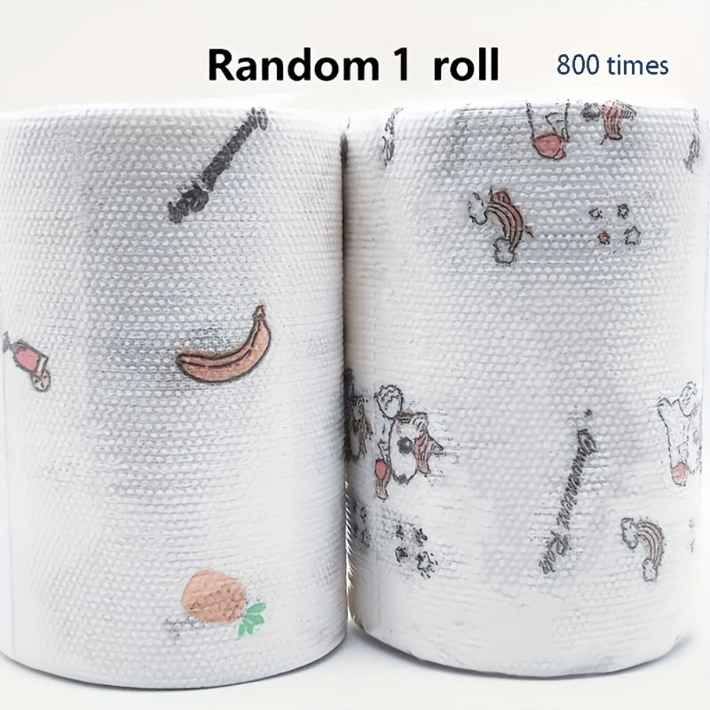 Reusable Kitchen Paper Towels 800 Times Use Non-Stick Oil Degreasing Cleaning Cloth Wet Dry Dual-Use Lazy Rag for Home Kitchen Household