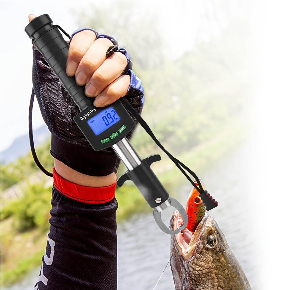 Digital Fishing Scale 25kg/55lb with Tape Measure – Portable Electronic Fish Weight Scale with LCD Display