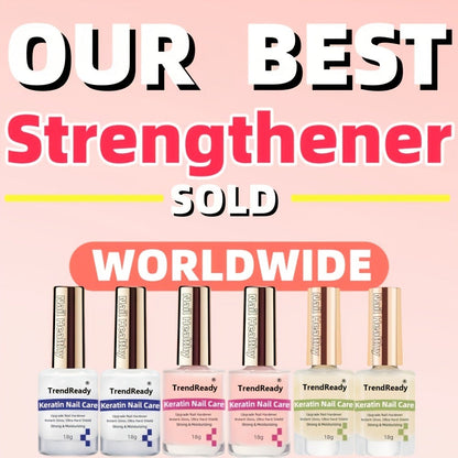 Colored Nail Hardener Set Pink White Yellow – Fast Drying 15ml Nail Strengthener for Weak Splitting Brittle