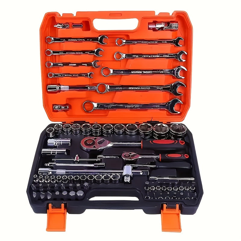 Premium Stainless Steel Repair Tool Kit 55/82/94/121PCS – Complete Automotive & Home Repair Set | Multi-Function Hand Tools | No Charging