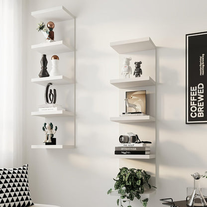 5-Tier Floating Wall Shelf Wall-Mounted Storage Rack 31.5" - Space Saving Display Shelves for Entryways, Bedrooms and Living Spaces
