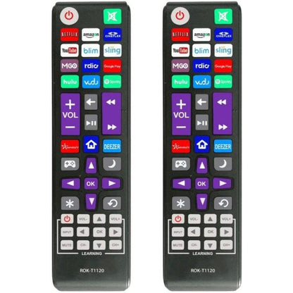 2 Pack Roku TV Universal Remote Replacement, Compatible with TCL Sanyo LG RCA Philips Hitachi Onn Insignia Sharp JVC Roku TV