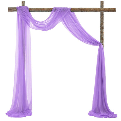 Sheer Gauze Backdrop Curtain, 31.5 x 315 Inches, in Ten Solid Colors for Draping or Hanging