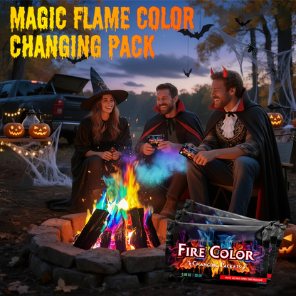 Fire Color Changing Packets 12/24pcs – Magic Colorful Flame Packets for Campfire, Fire Pit, Bonfire & Outdoor Fireplace