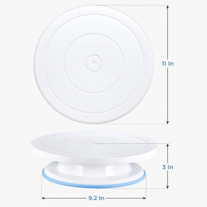 Cake Decorating Set 22-Piece with Rotating Turntable Stand, Stainless Steel Piping Tips, Pastry Bags