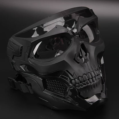 Costume Accessories Tactical Helmet and Skull Mask Set with ABS Shell, Adjustable Dial and Black Finish