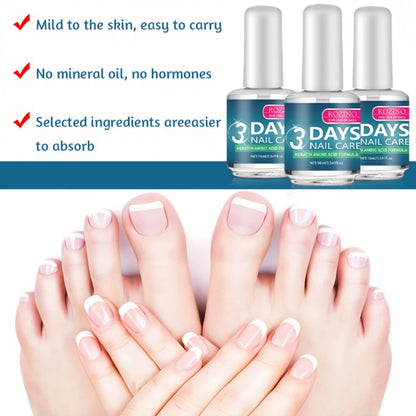 Keratin Nail Strengthening Oil 3-Pack – 3-Day Visible Results Quick-Drying Moisturizing Nail Care Oil, Prevents Peeling Breakage