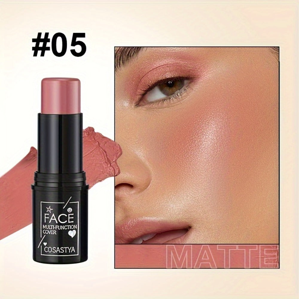 3-in-1 Makeup Stick Set 6pcs – Waterproof Blush Eye Shadow & Highlighter Stick, Long-Lasting Moisturizing Cream Formula