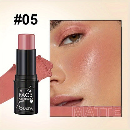 3-in-1 Makeup Stick Set 6pcs – Waterproof Blush Eye Shadow & Highlighter Stick, Long-Lasting Moisturizing Cream Formula