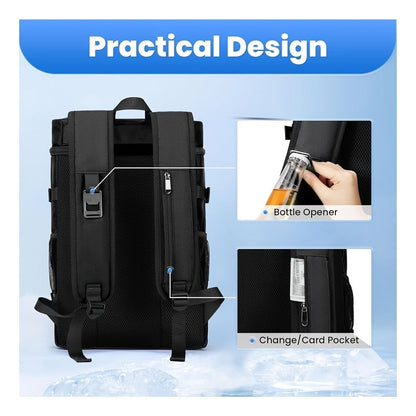 Insulated Cooler Backpack Leakproof Thermal Lunch Bag, Large Capacity Waterproof Cooling Rucksack for Camping, Hiking, Picnic & Beach