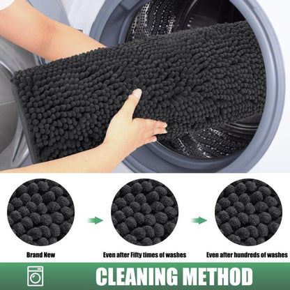 Chenille Doormat Absorbent Non-Slip Washable Indoor Outdoor Mat – Soft Shaggy Entryway Rug for Muddy Paws