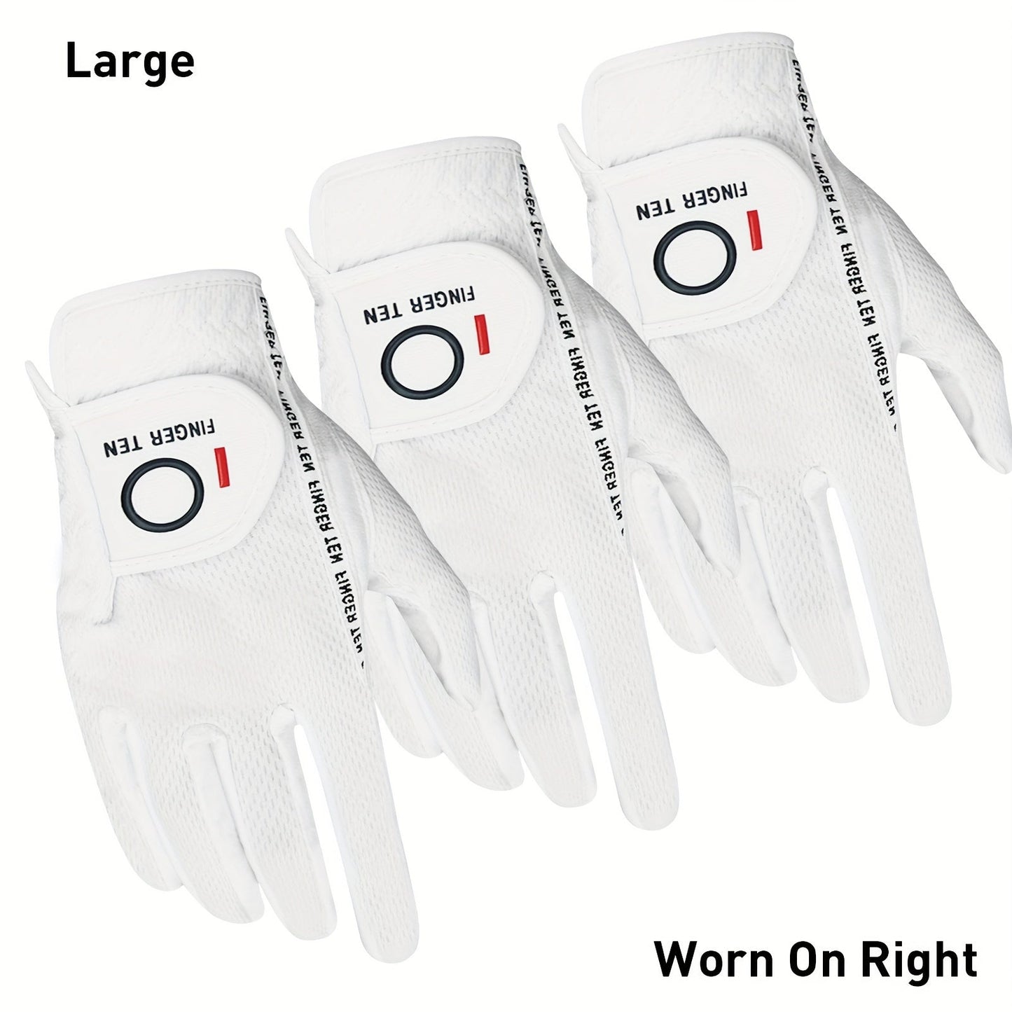 Wet Weather Golf Gloves Rain Grip 3-Pack for Men | Breathable Water-Resistant Golf Gloves for Left & Right Hand