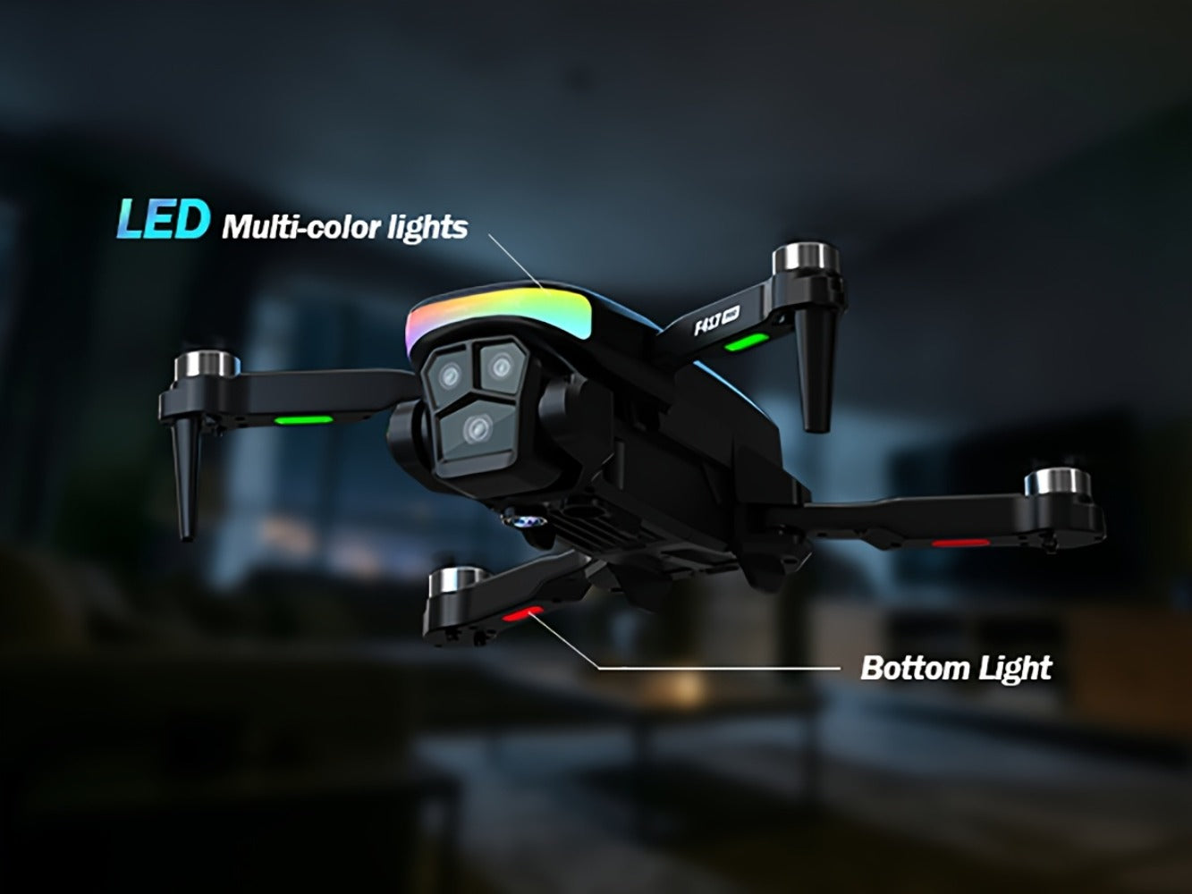 LCD Screen Drone Dual Cameras Brushless Motor Foldable RC Quadcopter with the Listed Color, Size or Set Options for Everyday Use