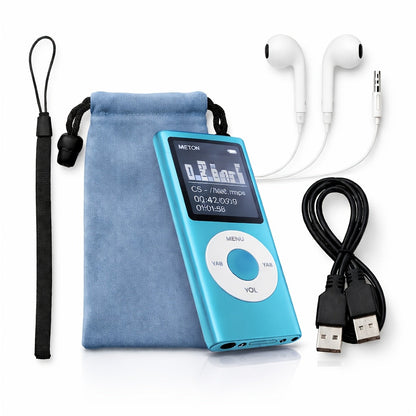 Portable MP3 Music Player with 1.8" LCD Display, Compact Digital Audio Player with FM Radio, Voice Recorder
