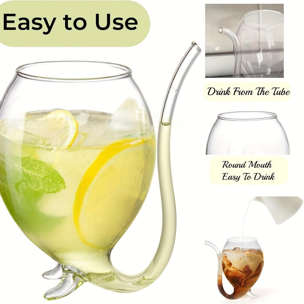 Halloween Cocktail Glasses Set of 4 – 12 Oz Vampire Crane Tail Pirate-Themed Cups with Straw – Reusable Insulated Drinkware for Champagne