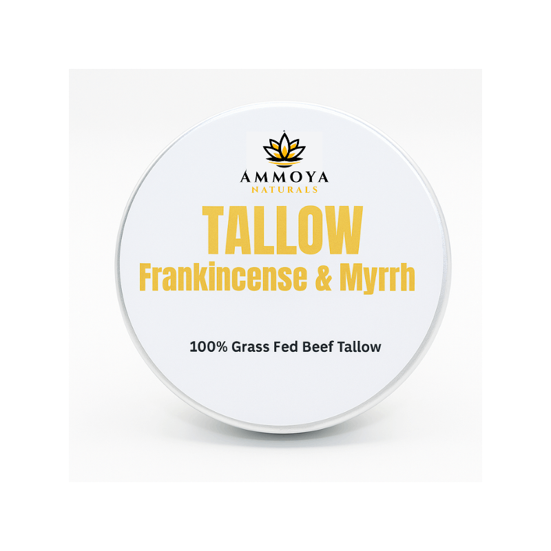 Tallow Balm Grass-Fed Natural Moisturizer for Dry Skin – Deep Hydrating Handcrafted Body Balm 3 Scents Chamomile Rose Honey Frankincense