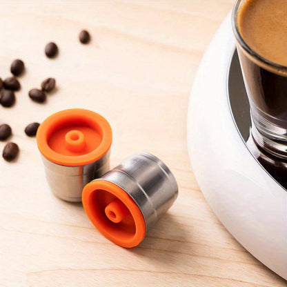 Reusable Coffee Filter Capsule for Illy Y3.2 & X7.1 Machines, Stainless Steel Refillable Coffee Pod Cup with Tamper