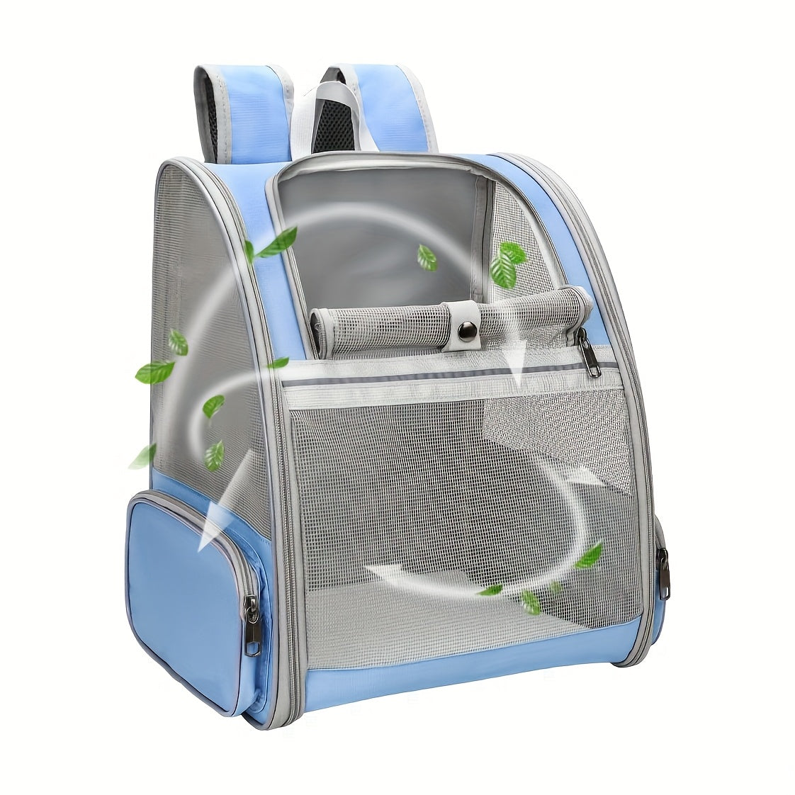 Pet Carrier Backpack for Cats and Dogs, Breathable Mesh Ventilation Transparent Window Foldable Travel Bag with Chest Buckle Removable Mat