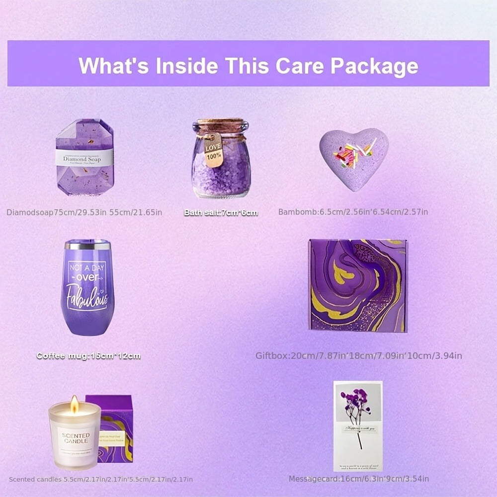 Spa Gift Basket for Women 10 Piece Luxury Self Care Kit with Tumbler Scented Candle Bath for Bath Time, Home Spa and Personal Care