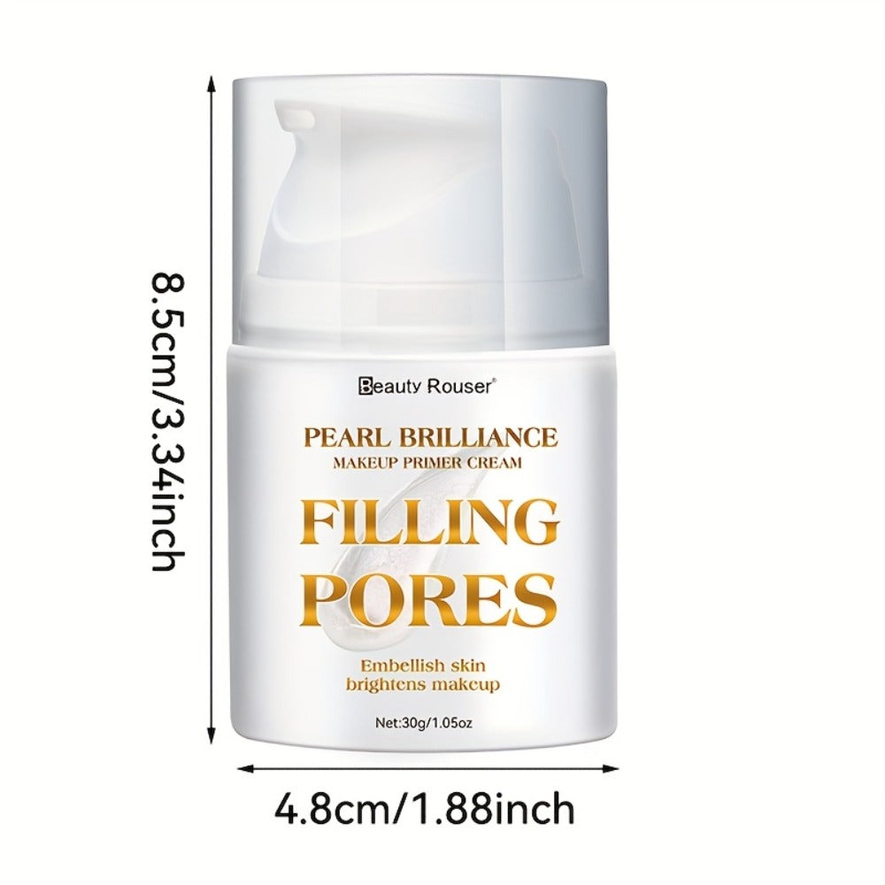 Pore Filling Makeup Primer Cream 30g, Oil Control Vitamin E Non-Greasy Formula for Flawless Smooth Skin Finish All Skin Types