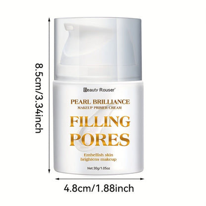 Pore Filling Makeup Primer Cream 30g, Oil Control Vitamin E Non-Greasy Formula for Flawless Smooth Skin Finish All Skin Types